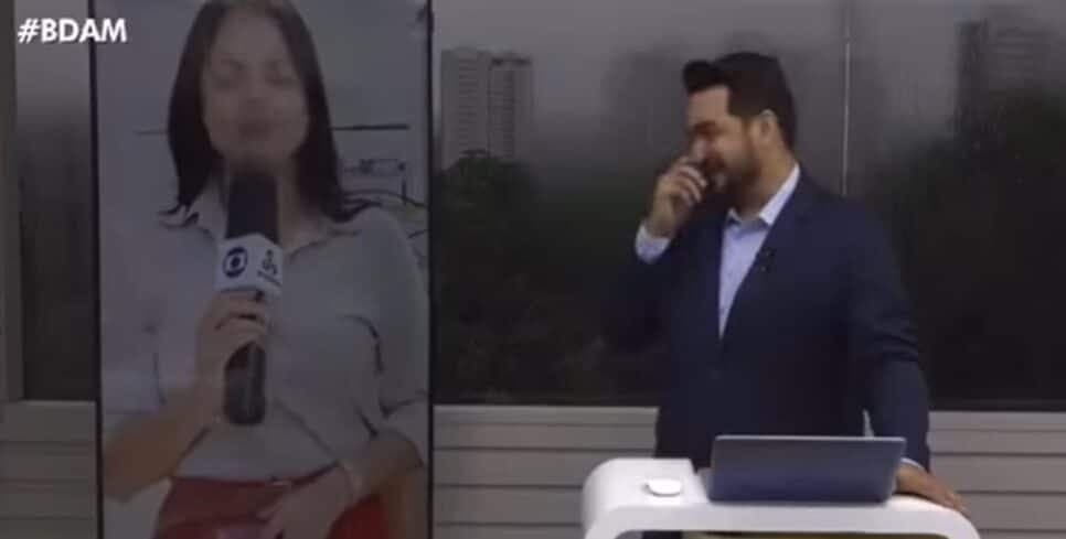Âncora do Bom Fia Amazonas aparece aos prantos ao vivo e abandona jornal (Foto: Reprodução/ Globo/ BDAM) Âncora do Bom Fia Amazonas aparece aos prantos ao vivo e abandona jornal (Foto: Reprodução/ Globo/ BDAM)