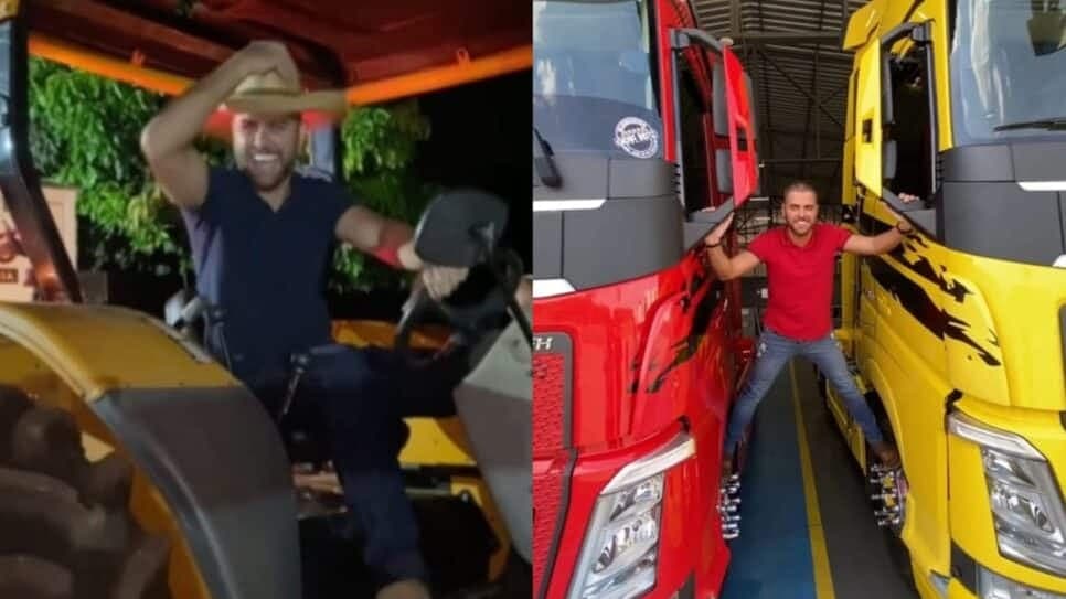 Caminhões multimilionários do artista da música (Fotos: Reprodução/ Instagram/ Montagem) Caminhões multimilionários do artista da música (Fotos: Reprodução/ Instagram/ Montagem)