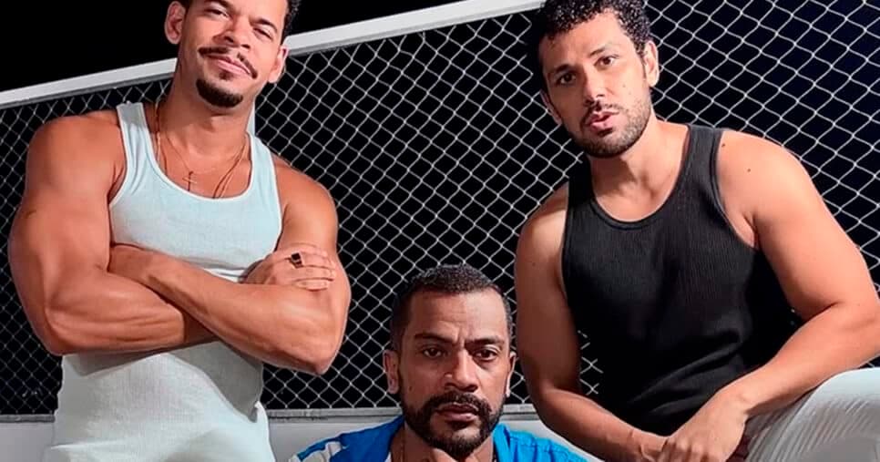 Atores Amaury Lorenzo, Samuel de Assis e Felipe Velozo - Foto - Instagram Atores Amaury Lorenzo, Samuel de Assis e Felipe Velozo - Foto - Instagram