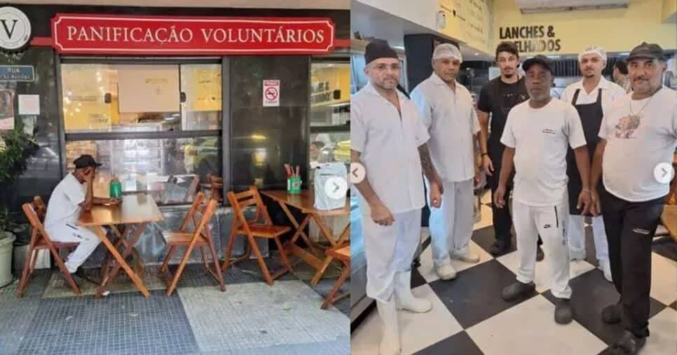 Padaria Voluntários e funcionários do local - Foto Reprodução Internet Padaria Voluntários e funcionários do local - Foto Reprodução Internet