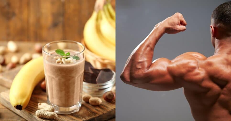 Melhor que injetar testosterona: Shake potente com banana e +4 ingredientes duplica os bíceps dos homens 30+