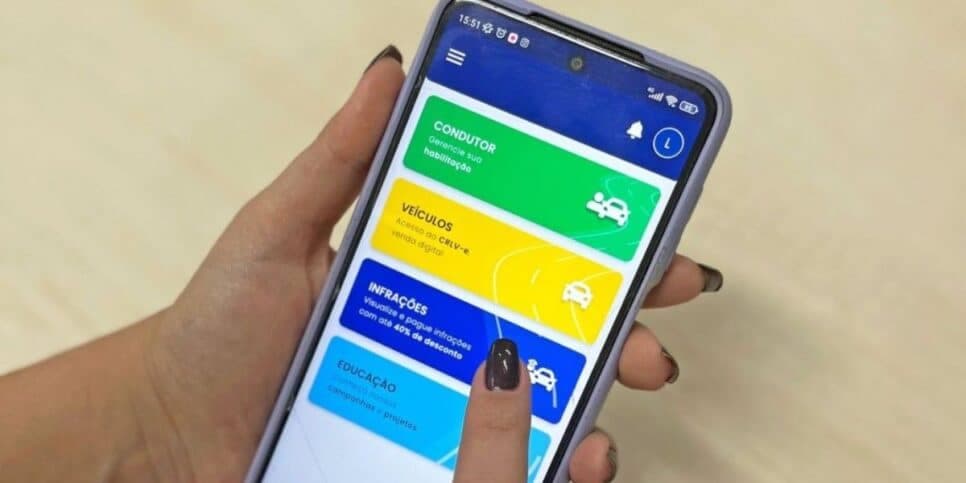 Dá para ver as infrações no aplicativo da CNH (Reprodução: Internet) Dá para ver as infrações no aplicativo da CNH (Reprodução: Internet)