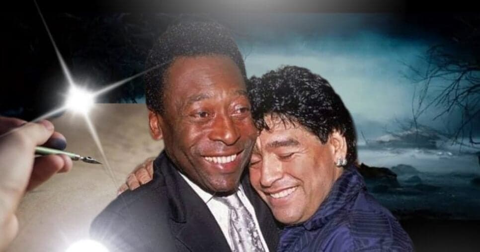 Carta psicografada de Maradona traz revelação de arrepiar sobre encontro com Pelé no mundo dos mortos