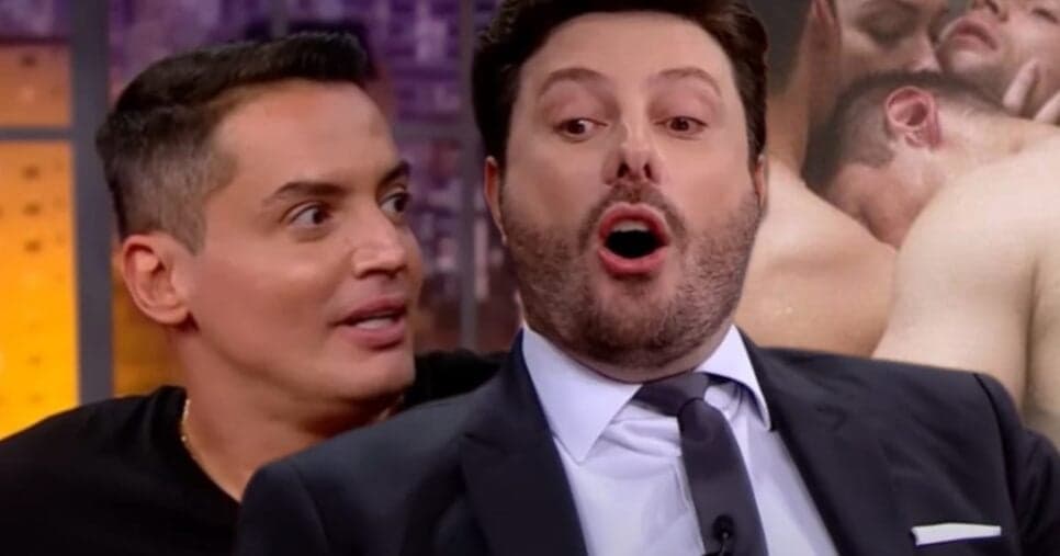 Leo Dias escandaliza no The Noite ao revelar famoso que gosta de surubão e Gentili fica em choque: "Orra"