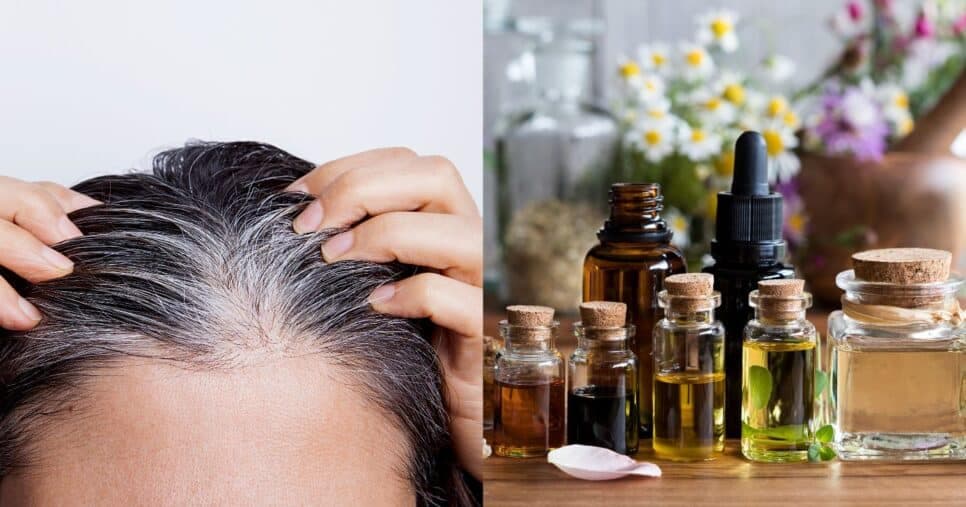 2 óleos naturais acabam com o cabelo branco e deixam às 60+ livres da tinta para sempre