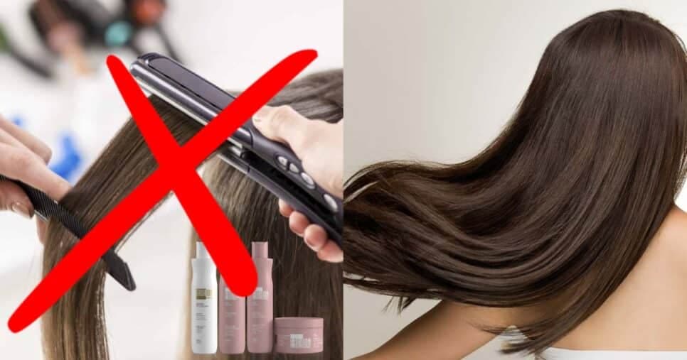 As cabeleireiras escondem: Progressiva caseira 100% natural alisa o cabelo da raiz as pontas em 3 passos