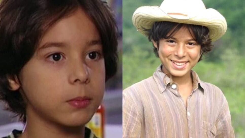 O ator mirim em Celebridade e em América, quando fazia novelas na Globo (Fotos: Reprodução/ Divulgação/ Montagem) O ator mirim em Celebridade e em América, quando fazia novelas na Globo (Fotos: Reprodução/ Divulgação/ Montagem)