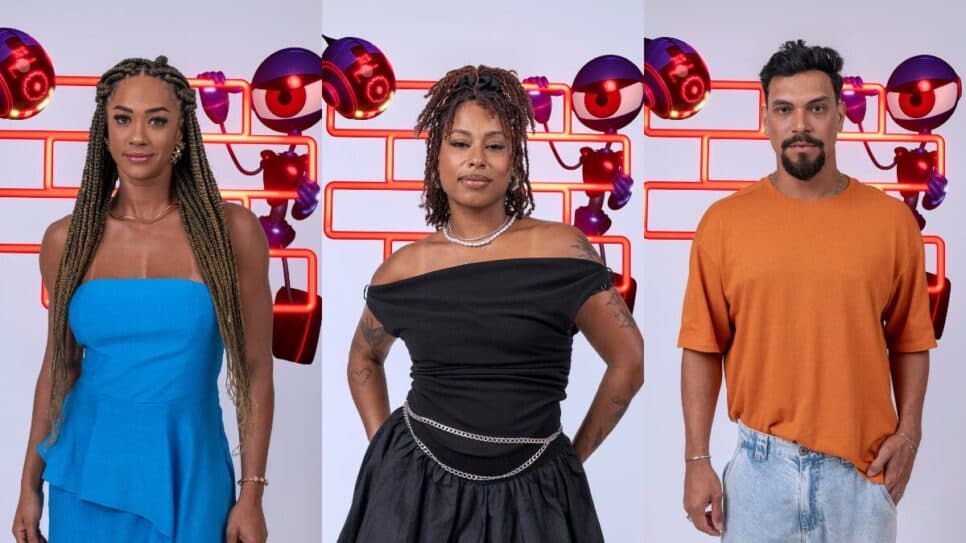 Enquete BBB25: Aline, Thamiris e Vinícius estão no paredão; vote em quem você quer que saia