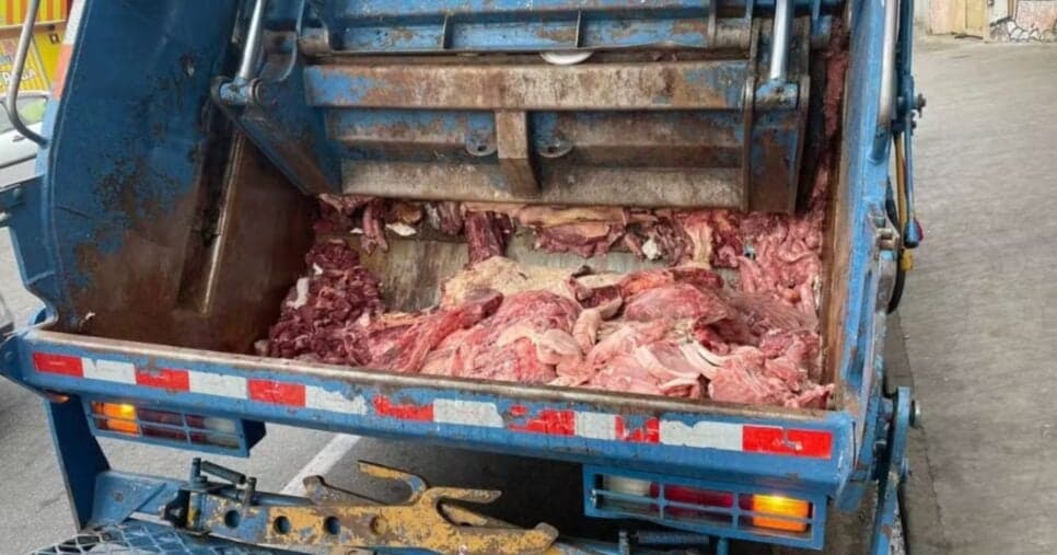 Toneladas de carne podre em estabelecimento interditado Toneladas de carne podre em estabelecimento interditado