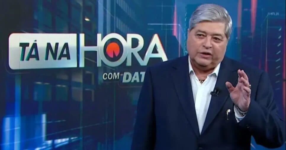 Datena é peitado por repórter no SBT e surta ao vivo com esculacho: "Depois você reclama"