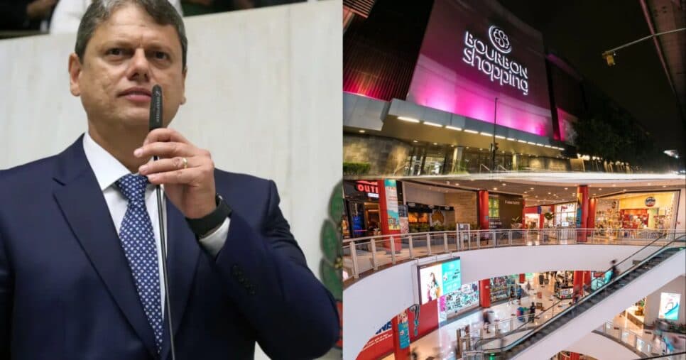 Tarcísio ciente: Lei em vigor em SP traz proibição que atinge os shoppings Bourbon, Tatuapé e mais