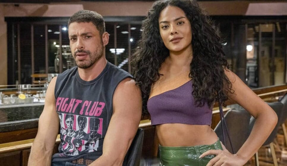 Cauã Reymond e Bella Campos são César e Fátima em Vale Tudo, de 2025 (Foto: Reprodução/ Divulgação, TV Globo) Cauã Reymond e Bella Campos são César e Fátima em Vale Tudo, de 2025 (Foto: Reprodução/ Divulgação, TV Globo)