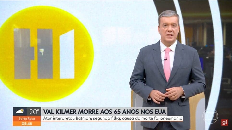 Roberto Kovalick paralisa Hora 1 para anunciar Brasil em luto com morte de ator (Foto: Reprodução/ TV Globo) Roberto Kovalick paralisa Hora 1 para anunciar Brasil em luto com morte de ator (Foto: Reprodução/ TV Globo)