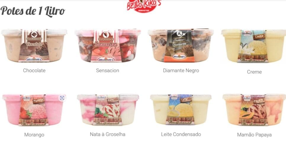 Alguns dos sorvetes da marca (Foto: Reprodução/ Internet) Alguns dos sorvetes da marca (Foto: Reprodução/ Internet)