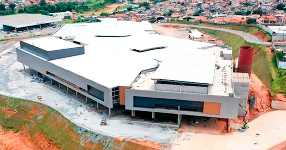 Obra do Shopping Cidade da Serra (Foto: Reprodução) Obra do Shopping Cidade da Serra (Foto: Reprodução)