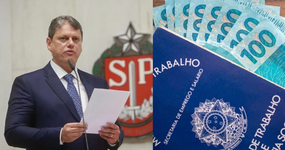 Tchau, R$ 1518: Lei trabalhista, sancionada por Tarcísio, traz salário mínimo de R$ 1640 à lista de CLTS em SP