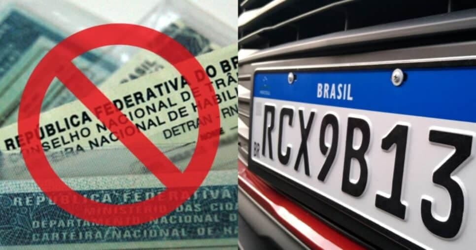 Aviso a motoristas: Lei em vigor da placa MercoSul pode arrancar sua CNH se não for cumprida