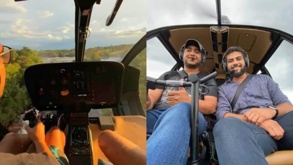 Juliano pilota helicóptero e tem licença para isso (Foto: Reprodução/ Instagram/ Montagem) Juliano pilota helicóptero e tem licença para isso (Foto: Reprodução/ Instagram/ Montagem)