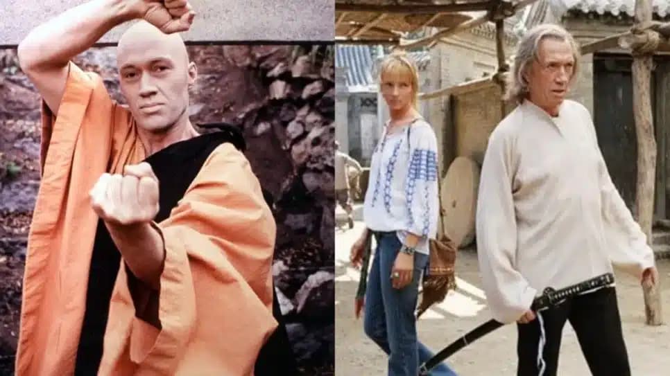 Astro de Kung Fu e da franquia Kill Bill (Foto: Reprodução/ Divulgação/ Montagem) Astro de Kung Fu e da franquia Kill Bill (Foto: Reprodução/ Divulgação/ Montagem)
