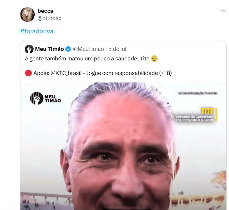 Torcedores pedem a demissão de Dorival Jr - Foto X Torcedores pedem a demissão de Dorival Jr - Foto X