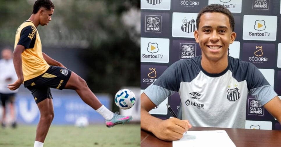 Santos renova com zagueiro João Alencar (Foto: Reprodução) Santos renova com zagueiro João Alencar (Foto: Reprodução)