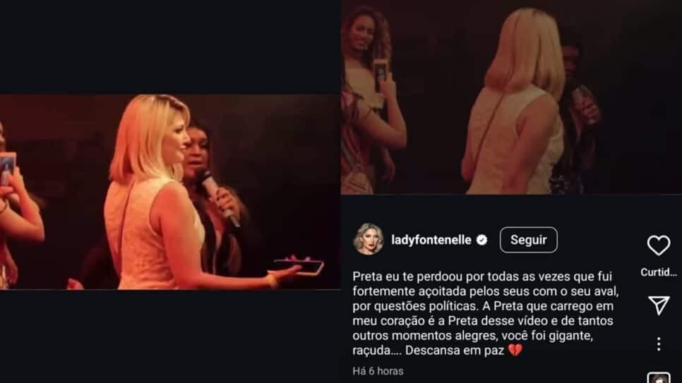 Fontenelle publica vídeo de bons momentos com Preta Gil apesar das divergências (Foto: Reprodução/ Instagram/ Montagem) Fontenelle publica vídeo de bons momentos com Preta Gil apesar das divergências (Foto: Reprodução/ Instagram/ Montagem)