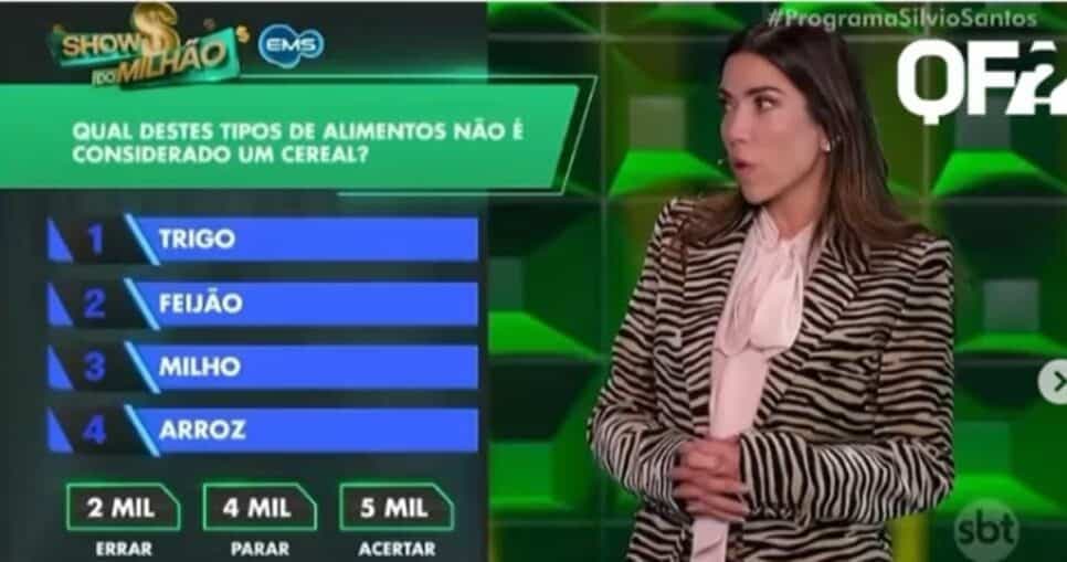 Pergunta do Show do Milhão mais humilhante de tão fácil, surpreende Patrícia Abravanel diante de atitude de participante (Foto: Reprodução/ X/ SBT) Pergunta do Show do Milhão mais humilhante de tão fácil, surpreende Patrícia Abravanel diante de atitude de participante (Foto: Reprodução/ X/ SBT)