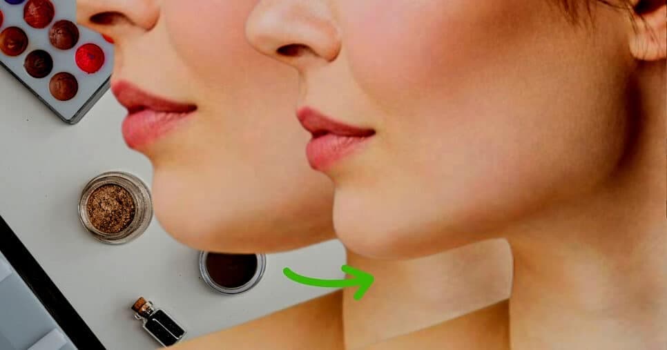 Descobri como maquiadora a técnica para remover o queixo duplo sem gastar com plástica