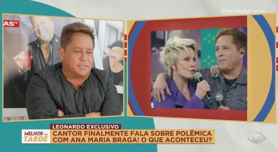Leonardo abre o peito sobre mágoa (Foto: Reprodução/ LeoDias TV/ Band/ Melhor da Tarde) Leonardo abre o peito sobre mágoa (Foto: Reprodução/ LeoDias TV/ Band/ Melhor da Tarde)