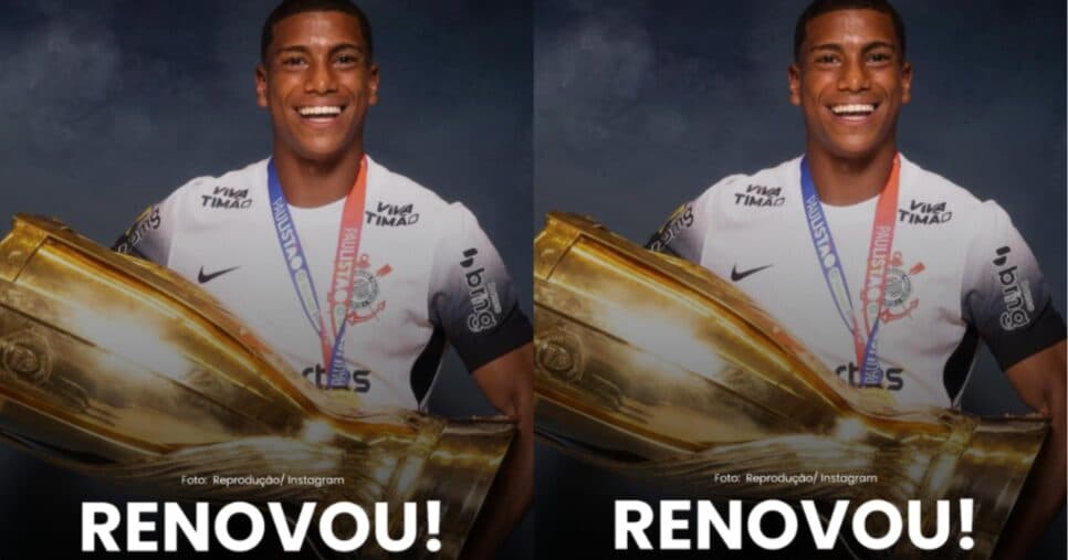 João Victor renovou com o Corinthians - Foto: Instagram João Victor renovou com o Corinthians - Foto: Instagram