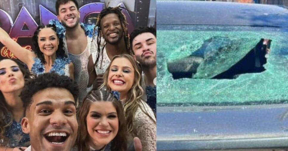 Estilhaços de vidro: Integrante da Dança sofre acidente de carro logo após gravação no Huck