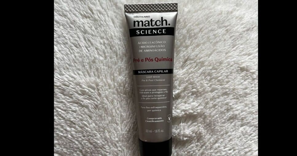 Match Science Máscara Pré e Pós‑Química Match Science Máscara Pré e Pós‑Química