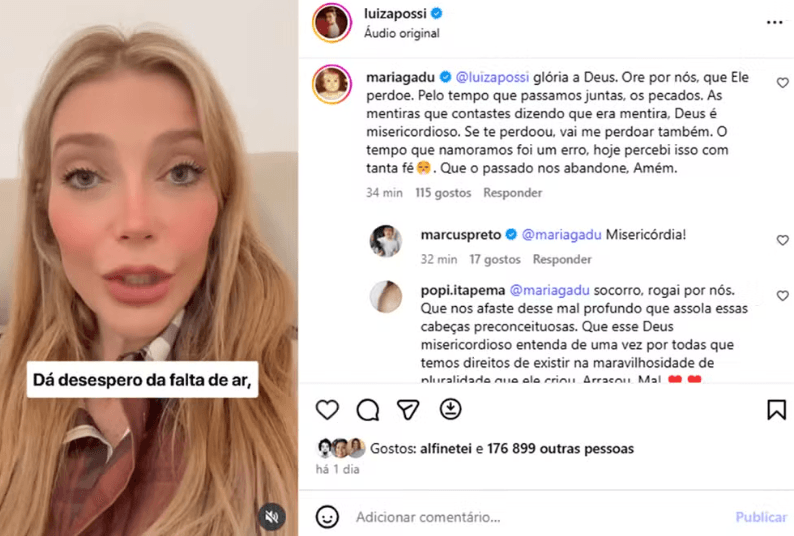 Maria Gadú diz que namorou Luiza Possi e lamenta — Foto: Reprodução/Instagram Maria Gadú diz que namorou Luiza Possi e lamenta — Foto: Reprodução/Instagram