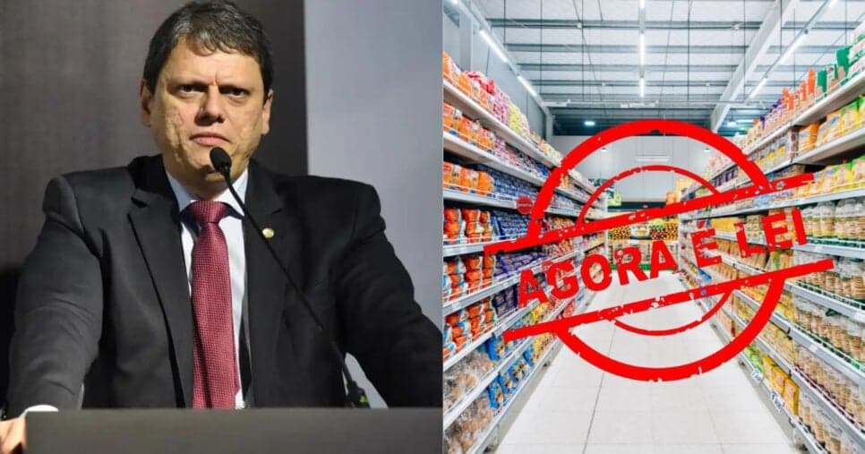 Tarcísio ciente: Nova lei aprovada em cidade de SP proíbe supermercados desta cobrança aos clientes