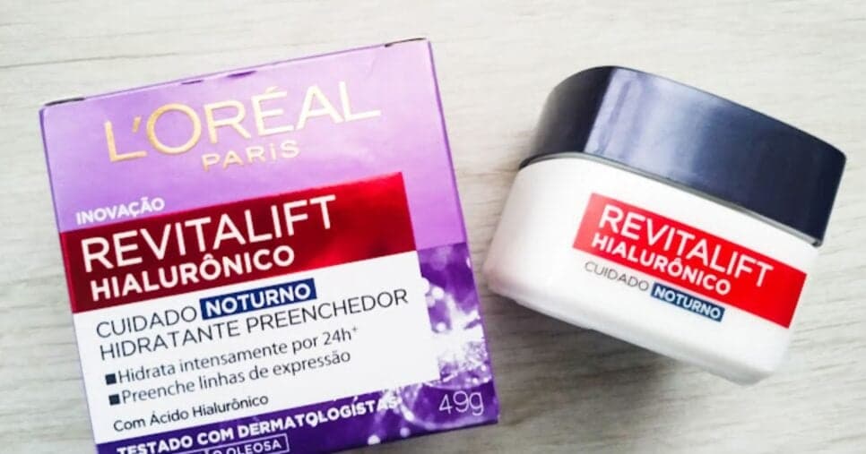 Creme Hidratante Facial Revitalift Hialurônico Noturno - Foto: Internet Creme Hidratante Facial Revitalift Hialurônico Noturno - Foto: Internet