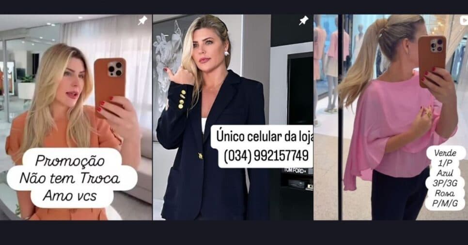Últimos cliques de Íris Stefanelli mostrando as peças de sua loja (Foto Reprodução/Montagem/TV Foco/Instagram) Últimos cliques de Íris Stefanelli mostrando as peças de sua loja (Foto Reprodução/Montagem/TV Foco/Instagram)