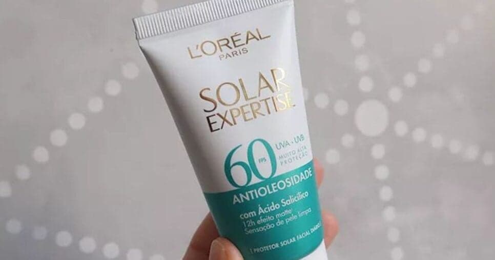 Protetor Solar Facial L'Oreal Paris Solar Expertise Antioleosidade FPS 60 - Foto: Internet Protetor Solar Facial L'Oreal Paris Solar Expertise Antioleosidade FPS 60 - Foto: Internet