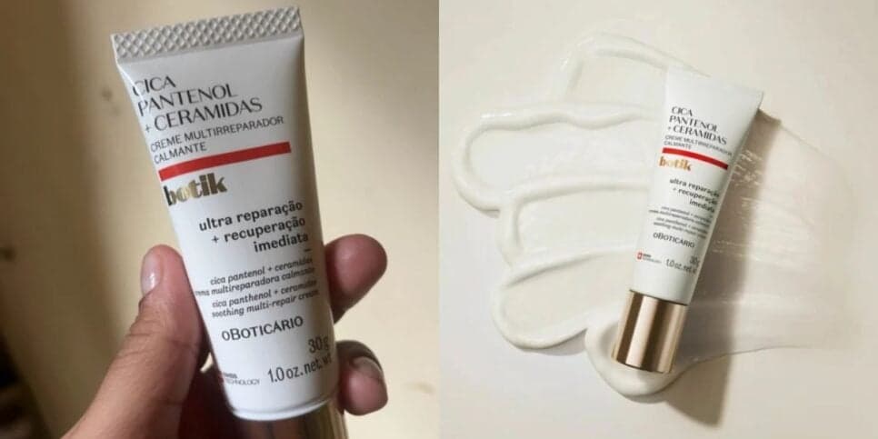 Creme Facial Multirreparador Calmante Botik Cica Pantenol E Ceramidas (Reprodução: Divulgação) Creme Facial Multirreparador Calmante Botik Cica Pantenol E Ceramidas (Reprodução: Divulgação)