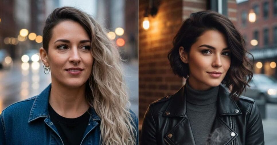 Mulheres com corte assimétrico (Foto: Montagem TV Foco / GMN) Mulheres com corte assimétrico (Foto: Montagem TV Foco / GMN)