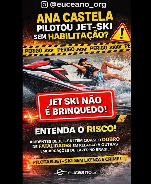 Alerta sobre acidentes de jet ski (Foto: Reprodução / Instagram)
Alerta sobre acidentes de jet ski (Foto: Reprodução / Instagram)