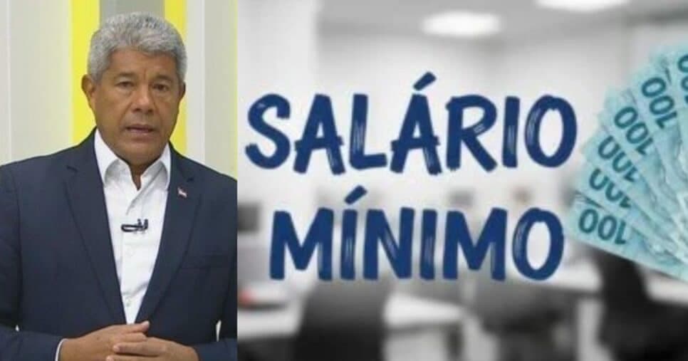 Jerônimo acionado: Salário mínimo vai aumentar na Bahia em 2026?