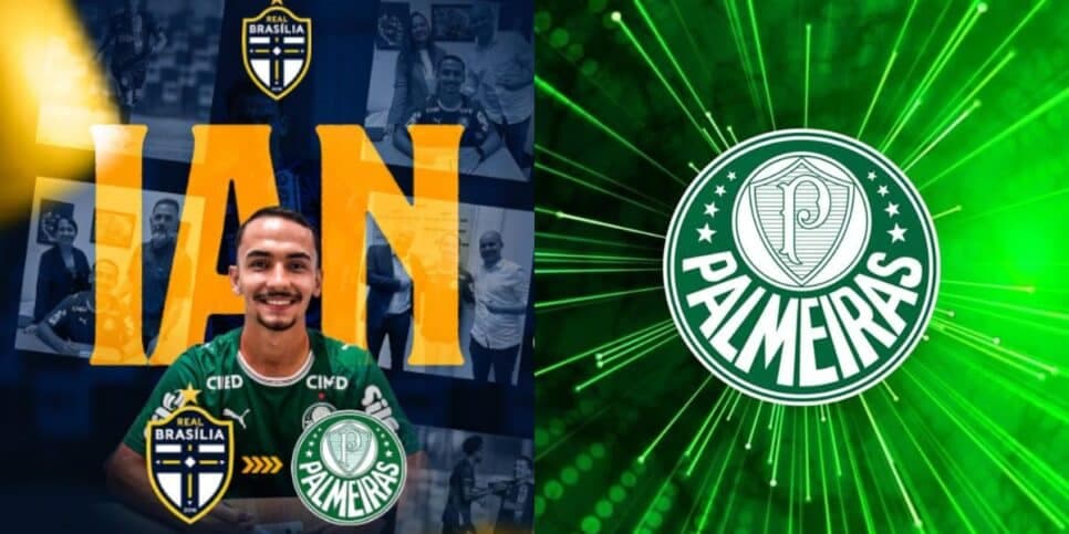Ian Brito assinou por empréstimo com o Palmeiras (Reprodução: Instagram) Ian Brito assinou por empréstimo com o Palmeiras (Reprodução: Instagram)