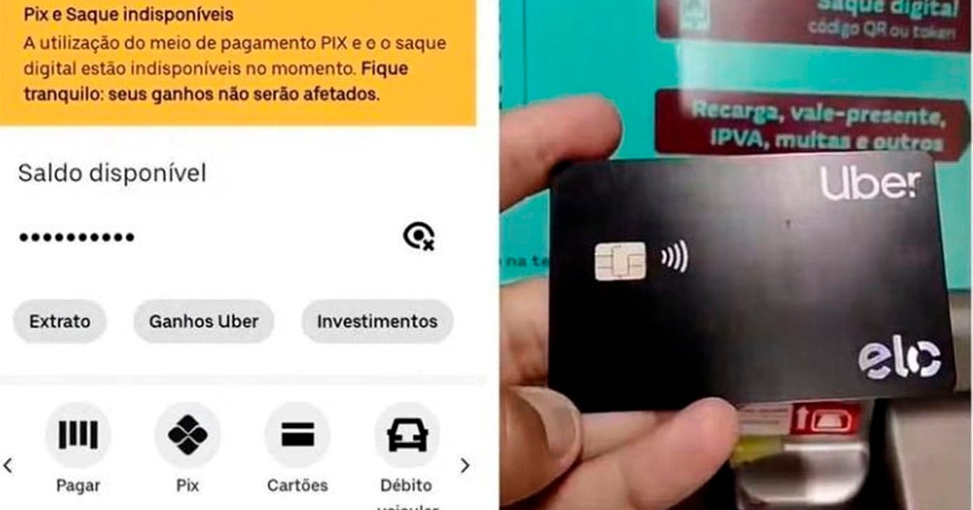 Saque PIX na Uber (Foto: Reprodução) Saque PIX na Uber (Foto: Reprodução)