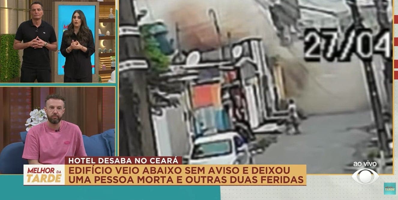 Leo Dias e Chris Flores exibem imagens fortes no Melhor da Tarde (Foto: Reprodução / Band)
Leo Dias e Chris Flores exibem imagens fortes no Melhor da Tarde (Foto: Reprodução / Band)