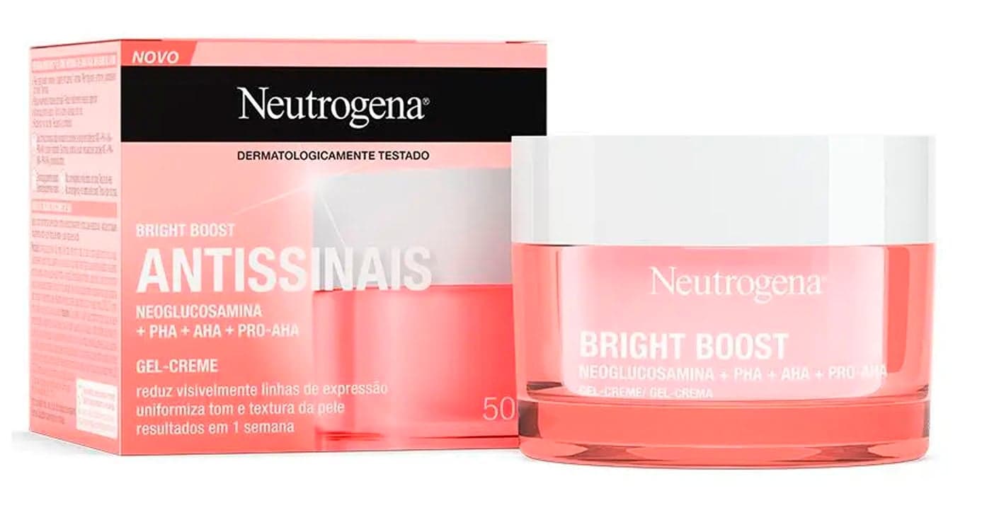 Gel Creme Facial Antissinais NEUTROGENA® Bright Boost para linhas finas (Foto: Reprodução) Gel Creme Facial Antissinais NEUTROGENA® Bright Boost para linhas finas (Foto: Reprodução)