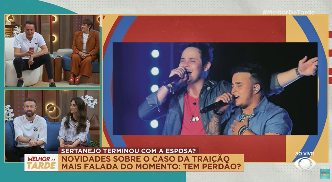 Leo Dias fala sobre fim de dupla sertaneja (Foto: Reprodução / Band)
Leo Dias fala sobre fim de dupla sertaneja (Foto: Reprodução / Band)
