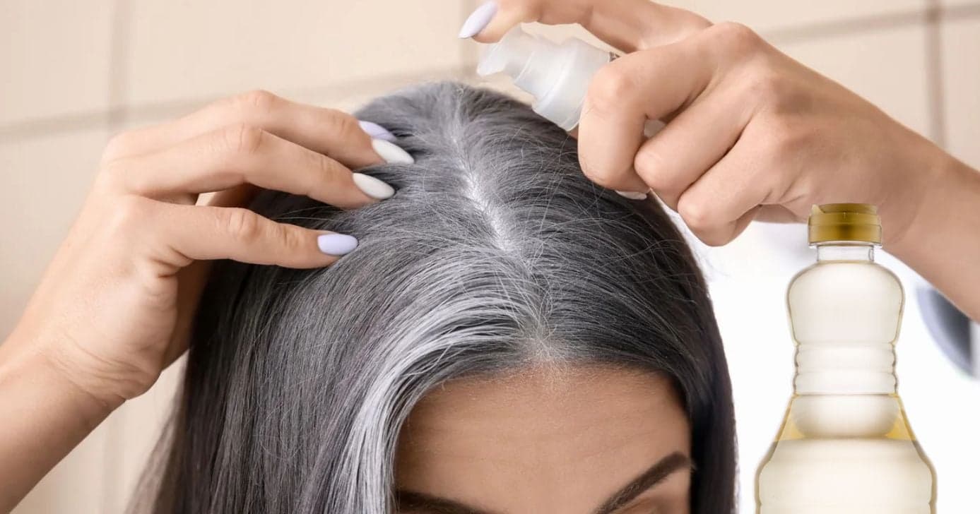 Mistura com vinagre ajuda a camuflar o cabelo branco em casa