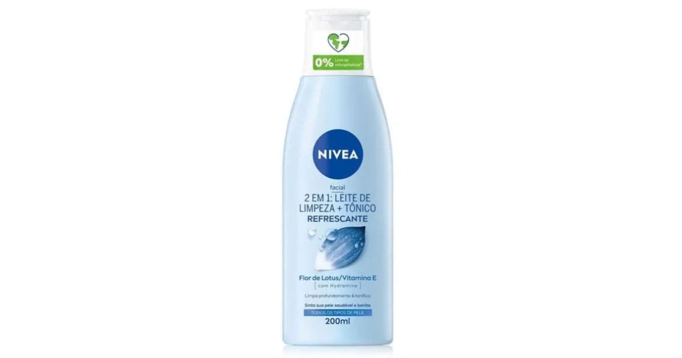 Loção 2 em 1 Leite de Limpeza + Tônico Refrescante da Nívea (Foto: Nívea) Loção 2 em 1 Leite de Limpeza + Tônico Refrescante da Nívea (Foto: Nívea)