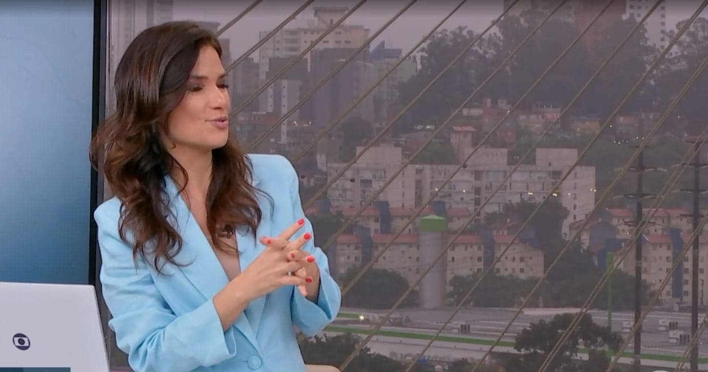Sabina Simonato no Bom Dia São Paulo (Foto: Reprodução / Globo) Sabina Simonato no Bom Dia São Paulo (Foto: Reprodução / Globo)