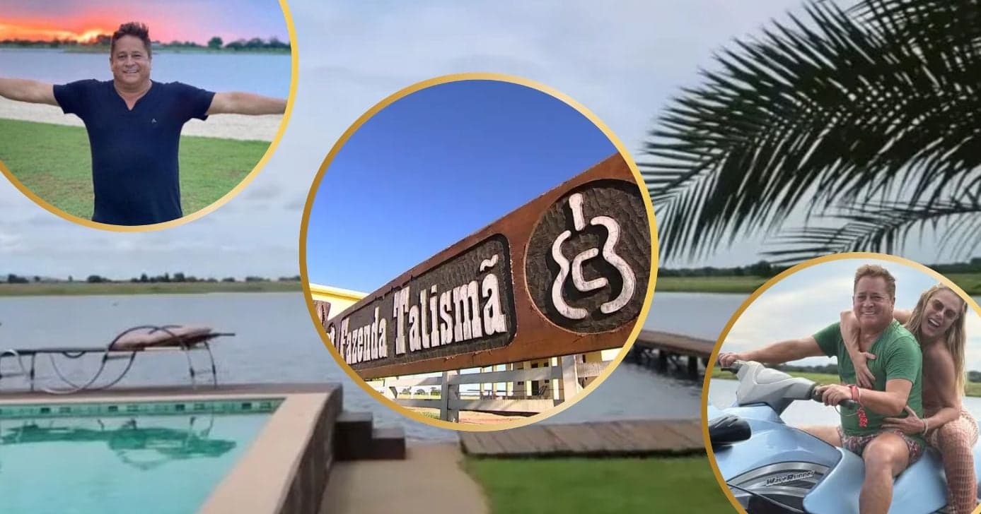 Fazenda de Leonardo de R$60M tem lago, jetski e até praia: Fotos